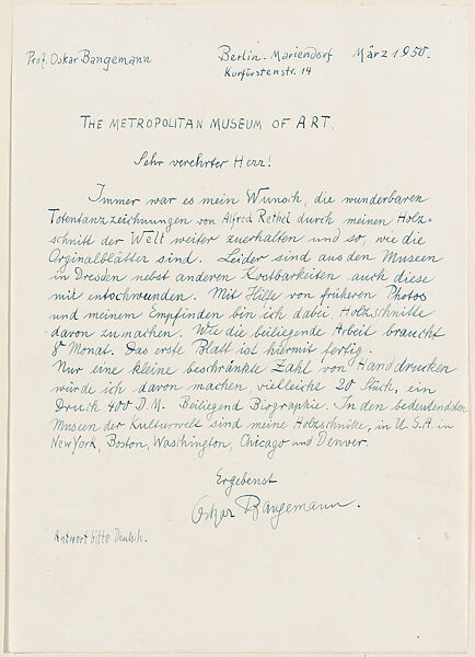 Dance of death, with a skeleton on horseback at center surrounded by corpses and mourners, Oskar Bangemann (German, 1882–1942), Wood engraving