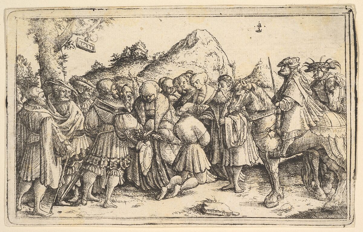 The pardoning of a criminal, Christoph Bockstorffer (German, Memmingen ca. 1480–ca. 1553 Colmar), Etching; second state of two (Hollstein) 
