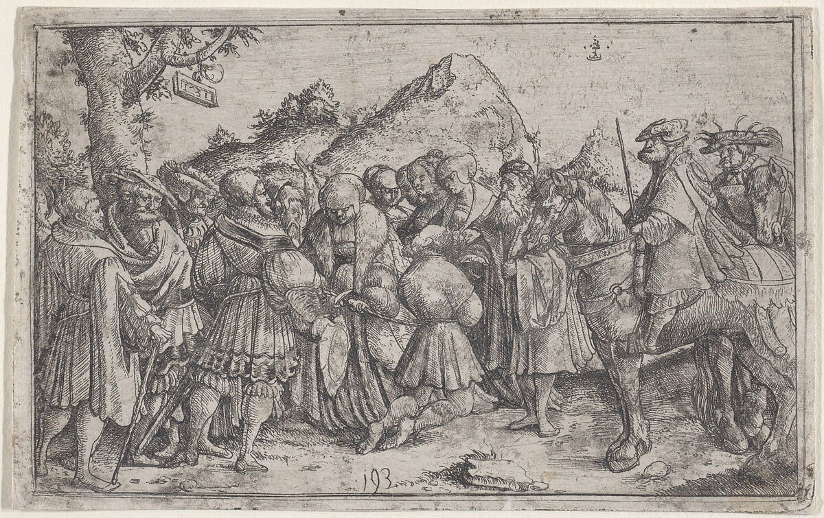 The pardoning of a criminal, Christoph Bockstorffer (German, Memmingen ca. 1480–ca. 1553 Colmar), Etching; second state of two (Hollstein)