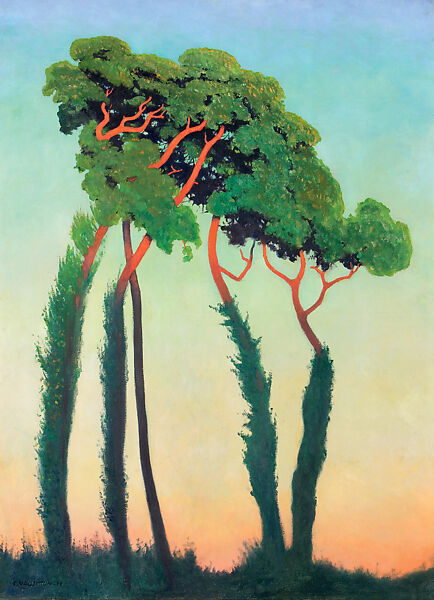 Landscape with Trees (Dernier Rayons ou Paysages avec des arbres), Félix Vallotton (Swiss, Lausanne 1865–1925 Paris), Oil on canvas 