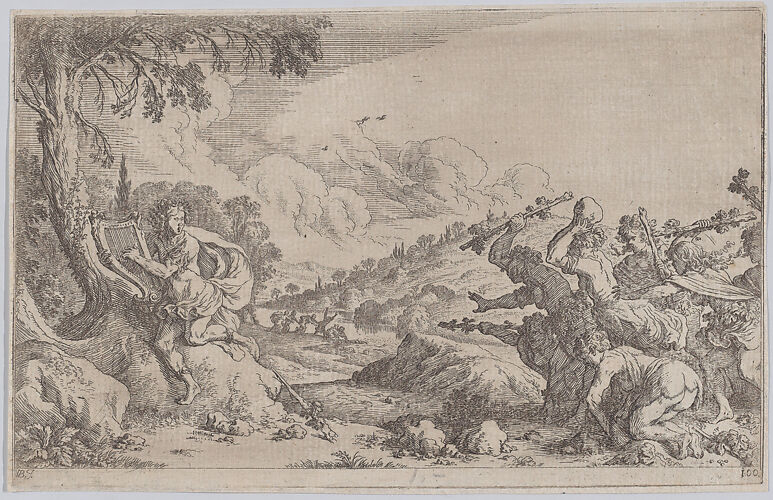 Plate 100: The death of Orpheus, from 'Ovid's Metamorphoses'