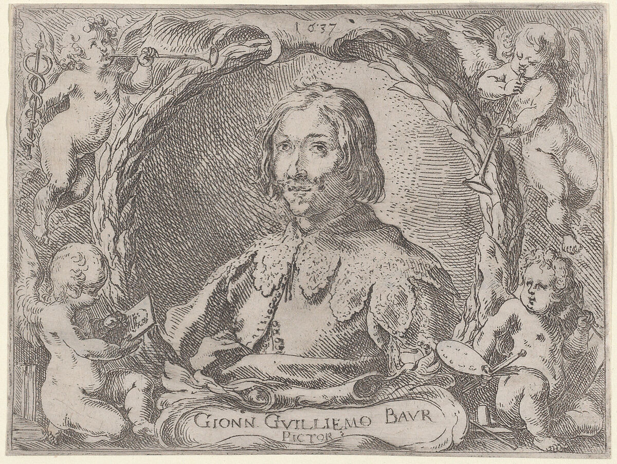 Self-portrait, Johann Wilhelm Baur (German, Strasbourg 1607–1642 Vienna), Etching 