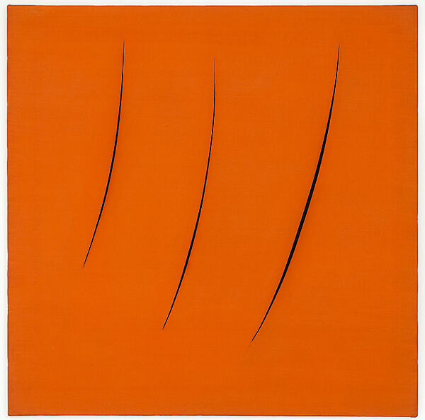 Spatial Concept, Expectations (Concetto Spaziale, Attese), Lucio Fontana (Italian, 1899–1968), Oil on canvas 