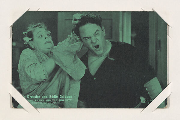 Marie Dressler and Eddie Gribbon in "The Callahans and the Murphys" from Scenes from Movies Exhibit Cards series (W404), Exhibit Supply Company, Commercial color photolithograph 