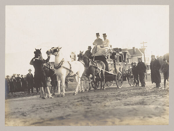 Photo Album with 36 Photogravures of the Coaching Club Tour, New York to Lakewood, January 19-21, 1903, Photogravure