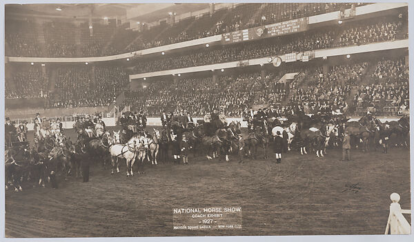 The National Horse Show, Coach Exhibit, Madison Square Garden, 1927