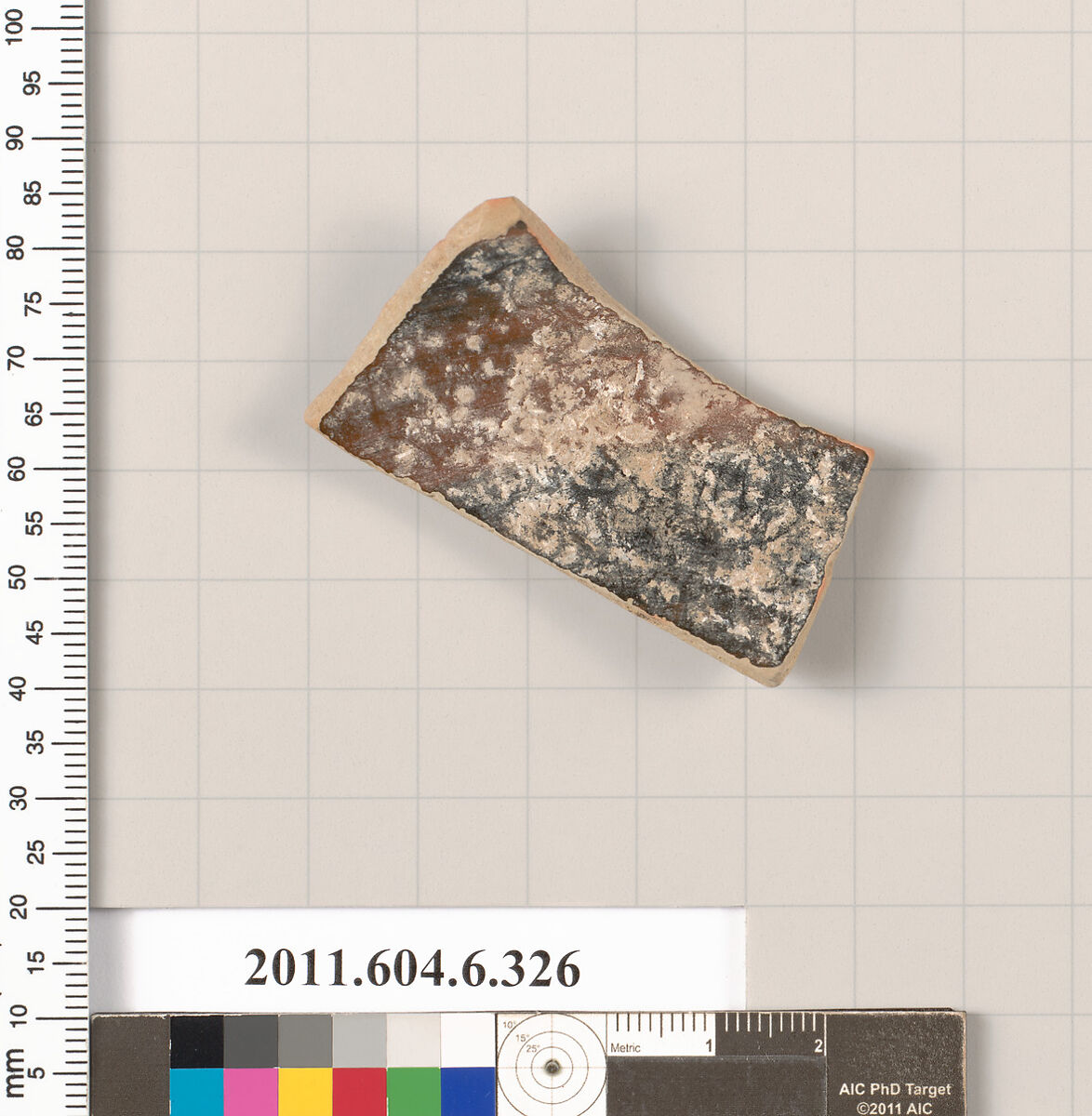 Terracotta fragment of an unidentified shape, Terracotta, Greek, Attic