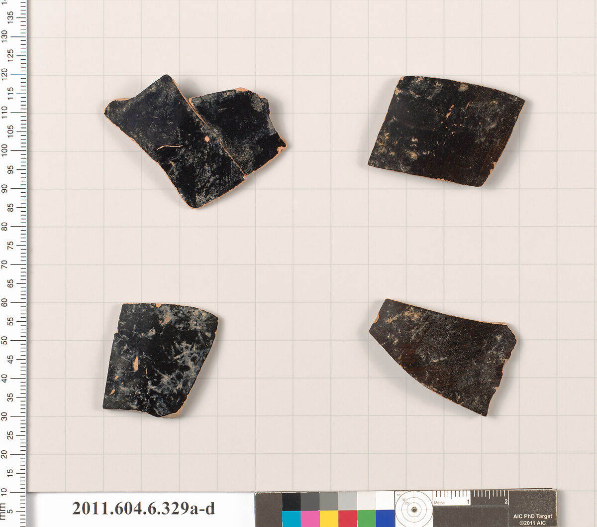 Terracotta fragments of unidentified shapes, Terracotta, Greek, Attic
