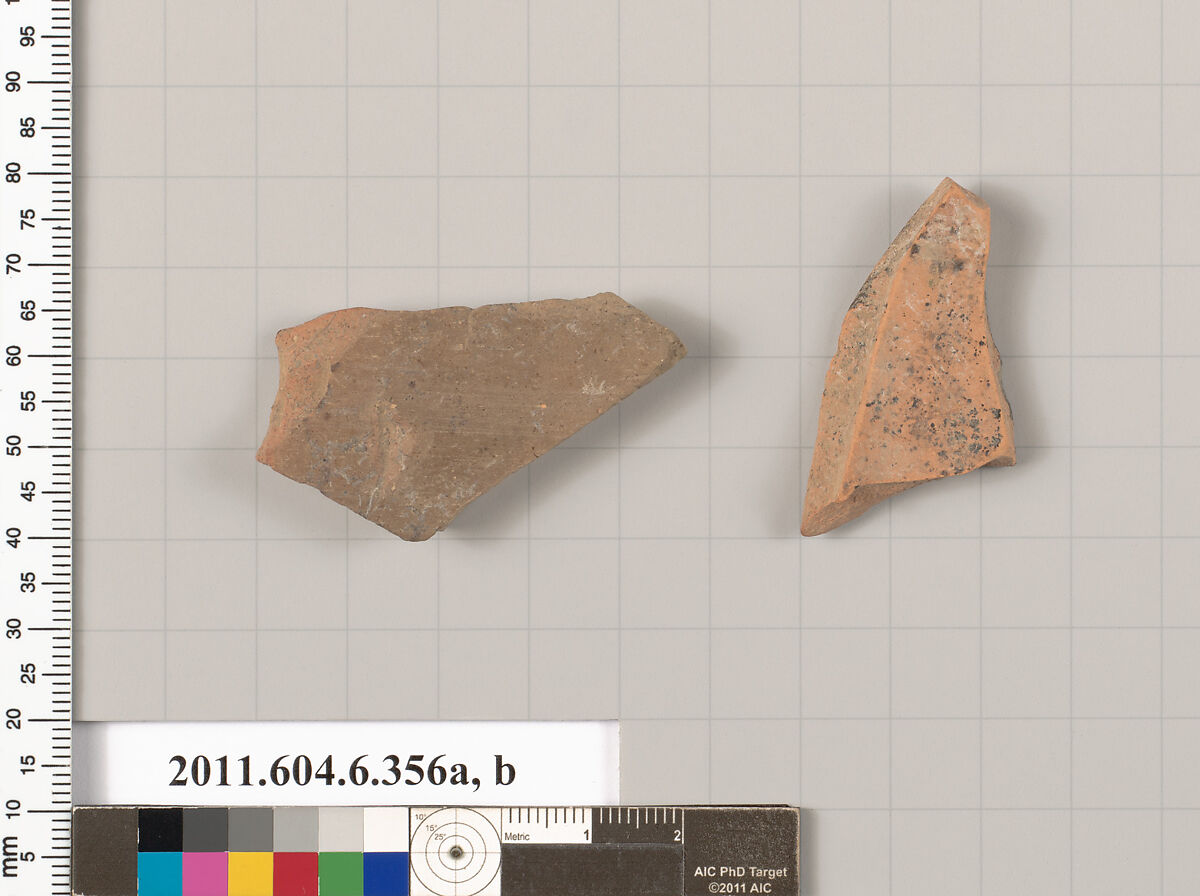 Terracotta fragments of closed shapes, Terracotta, Greek, Attic