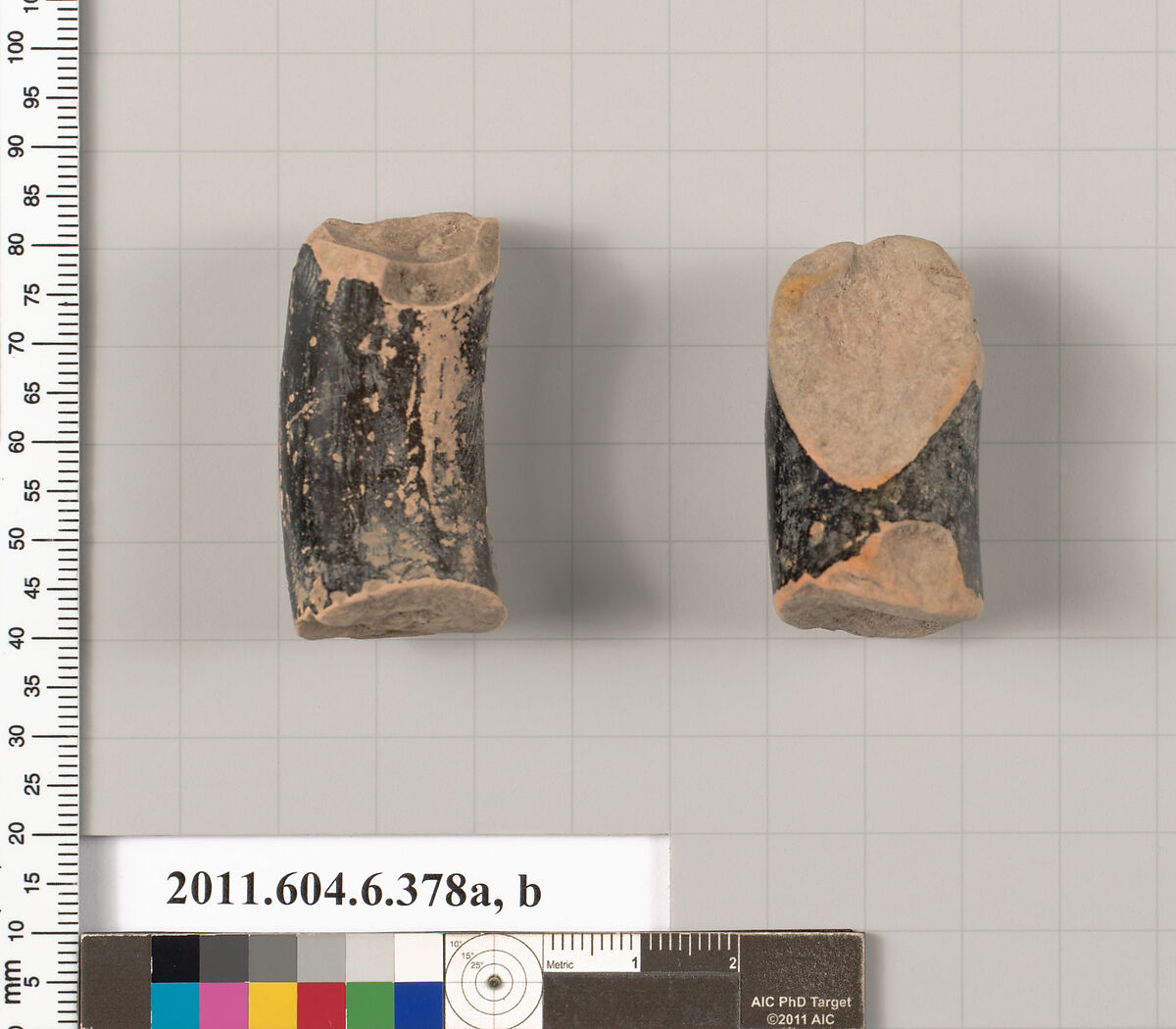 Terracotta fragments of undetermined shapes, Terracotta, Greek, Attic