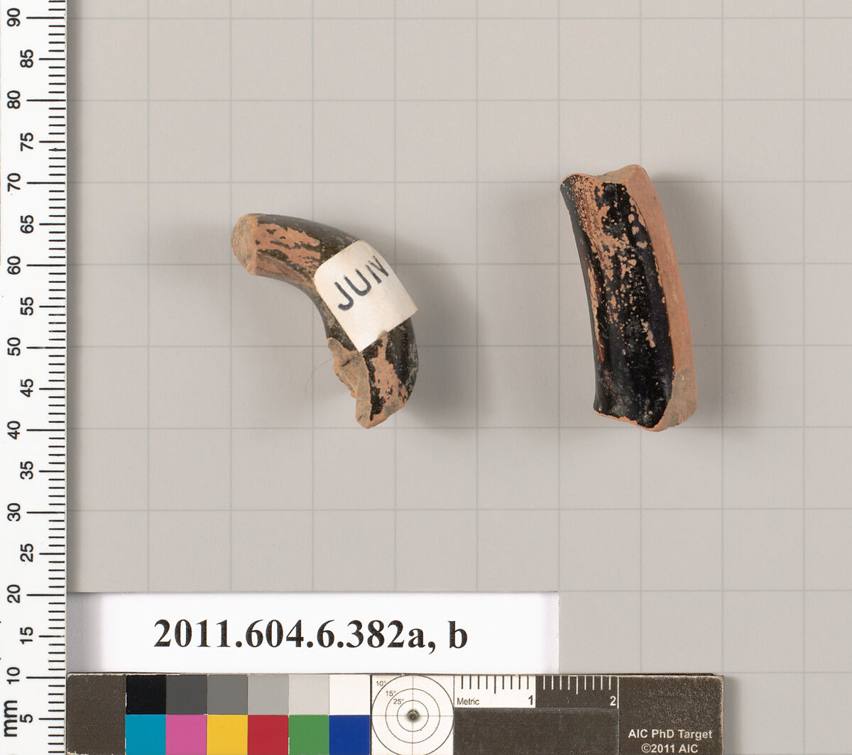 Terracotta fragments of undetermined shapes, Terracotta, Greek, Attic
