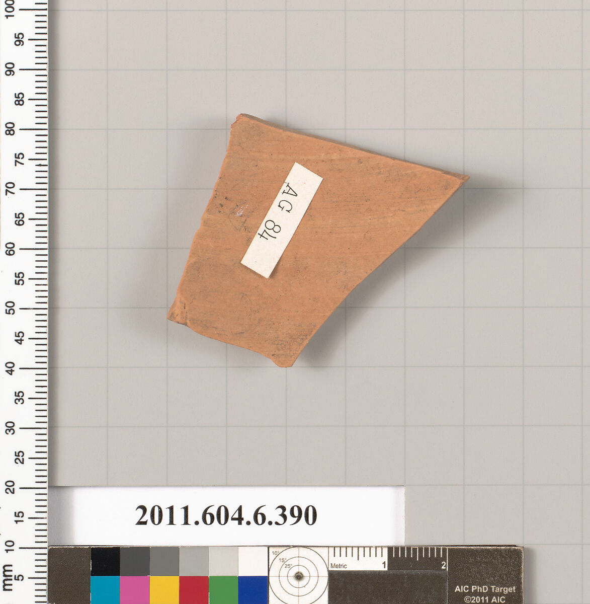 Terracotta fragment of a closed shape, Terracotta, Greek, Attic