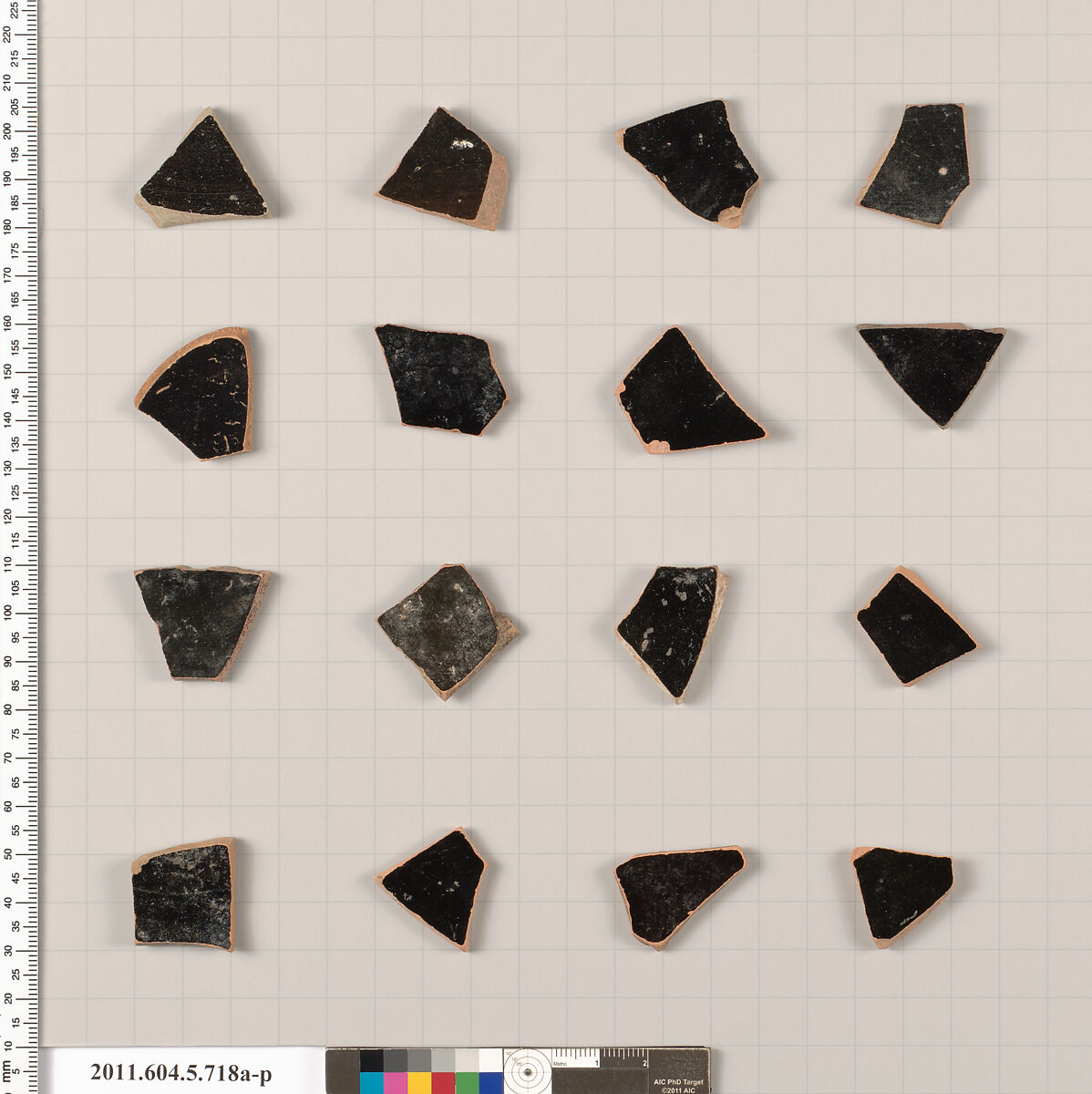 Terracotta fragments of kylikes (drinking cups), Terracotta, Greek, Attic