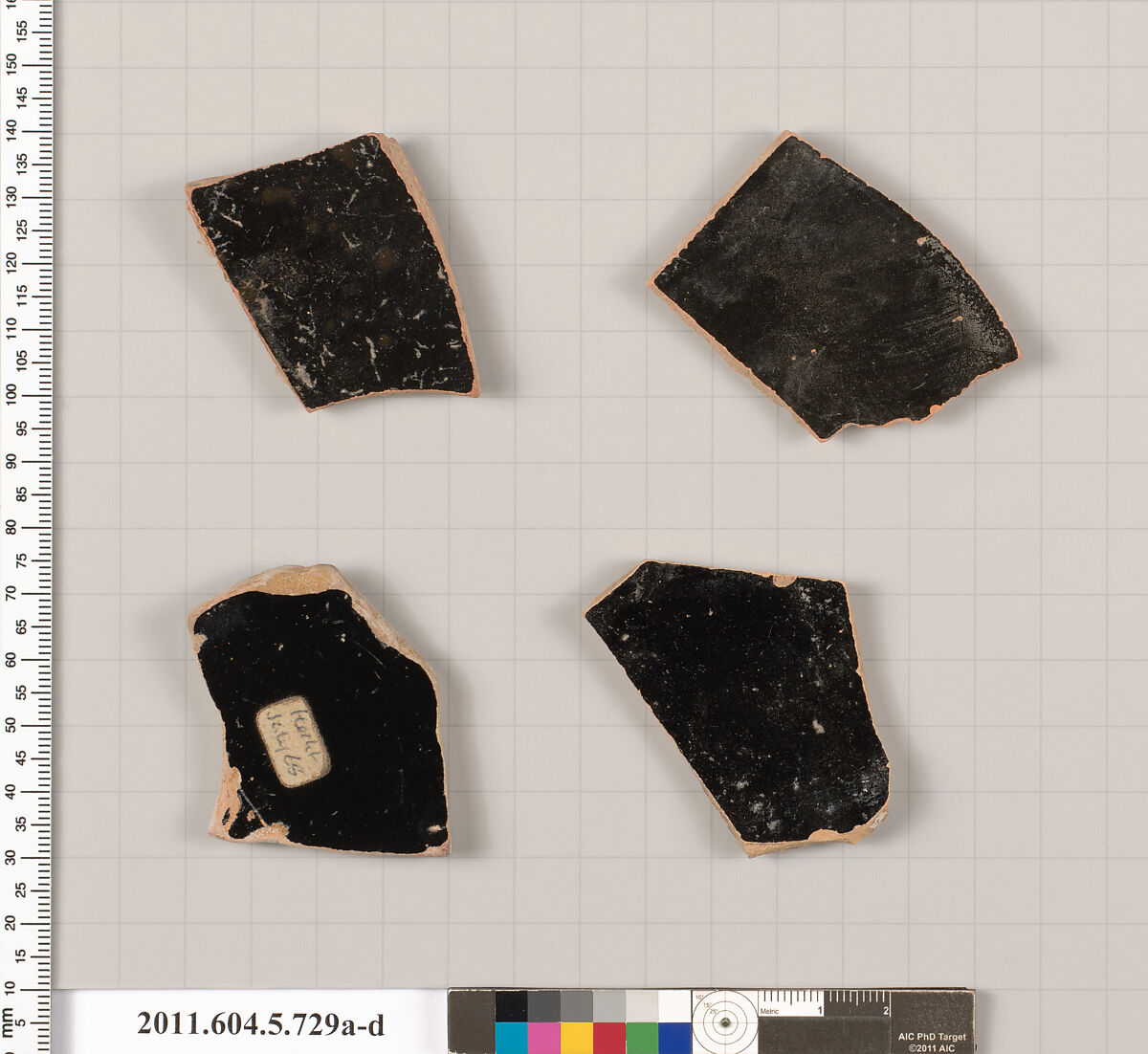 Terracotta fragments of kylikes (drinking cups), Terracotta, Greek, Attic