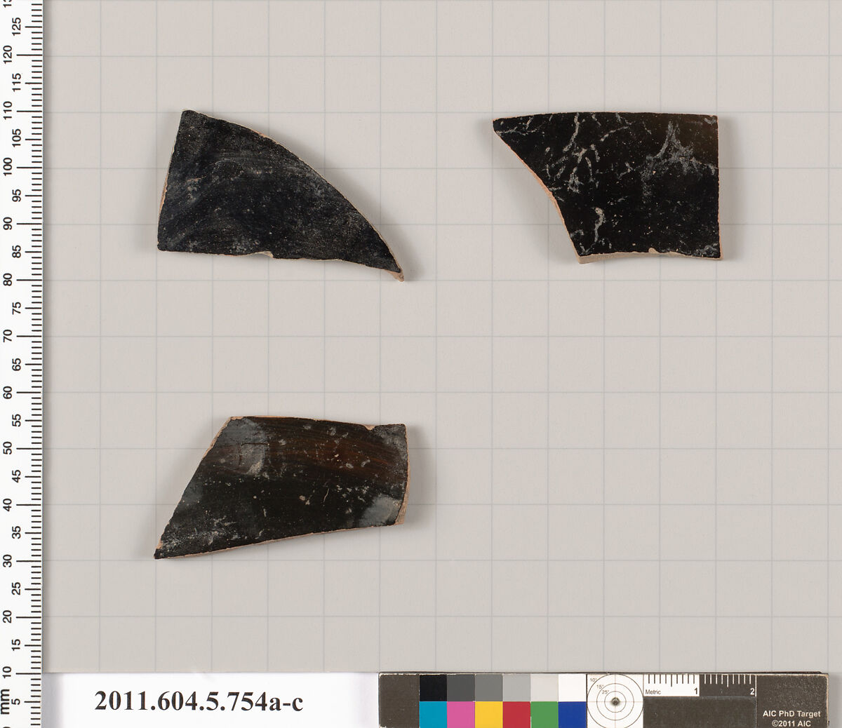 Terracotta fragments of kylikes (drinking cups), Terracotta, Greek, Attic