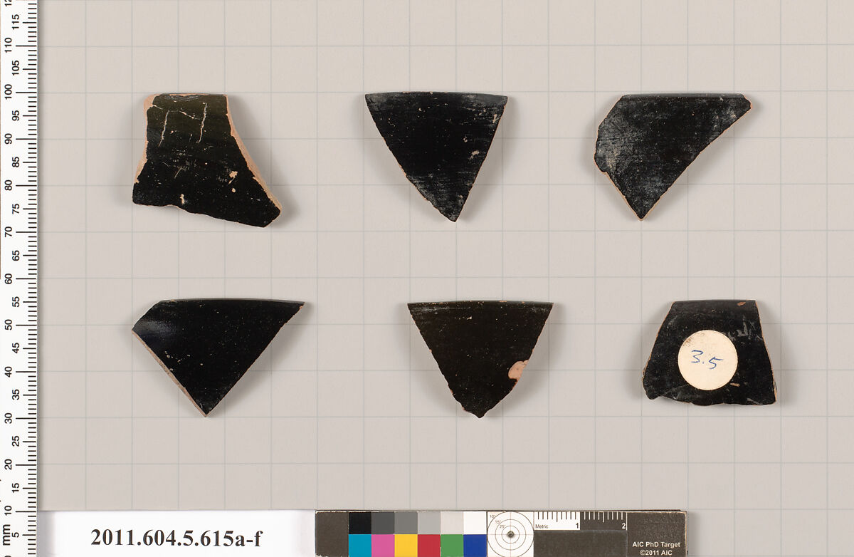 Terracotta rim fragments of kylikes (drinking cups) | Greek, Attic ...