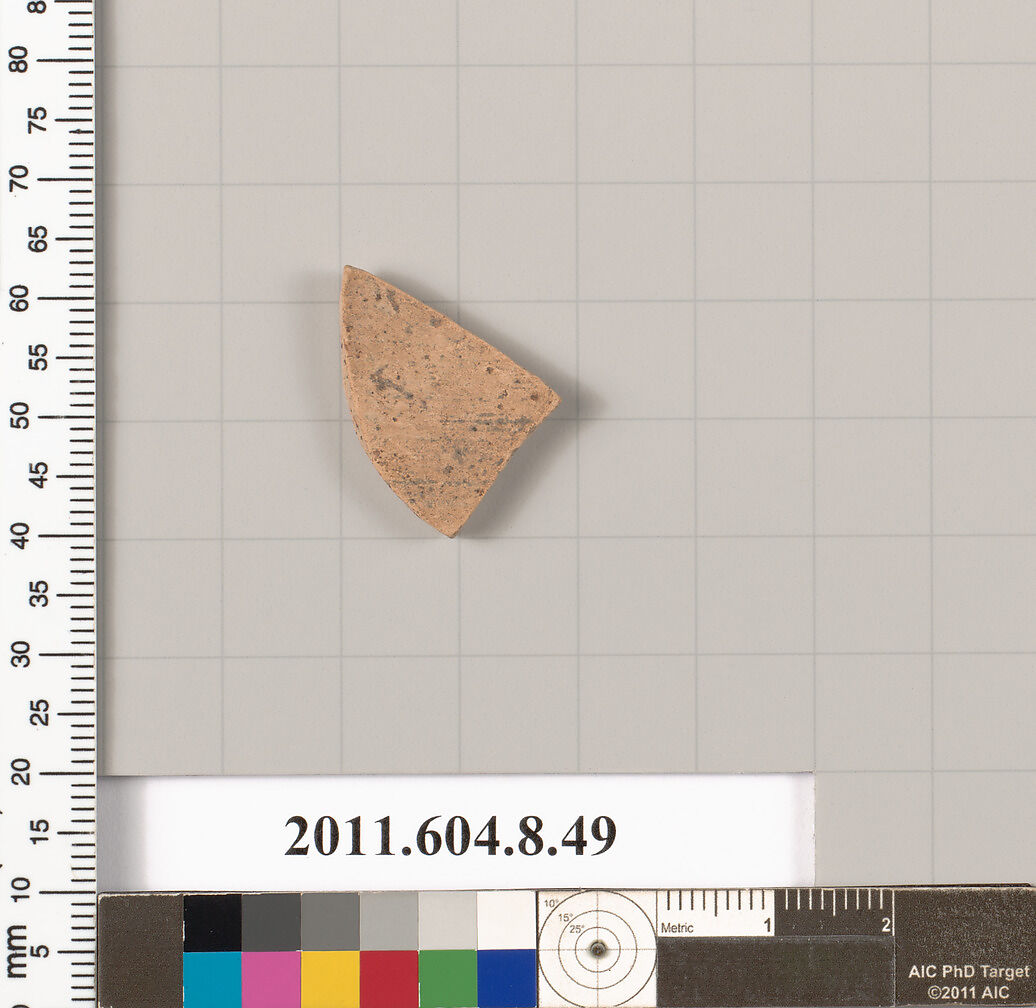 Terracotta fragment of a closed shape, Terracotta, Greek, Corinthian?