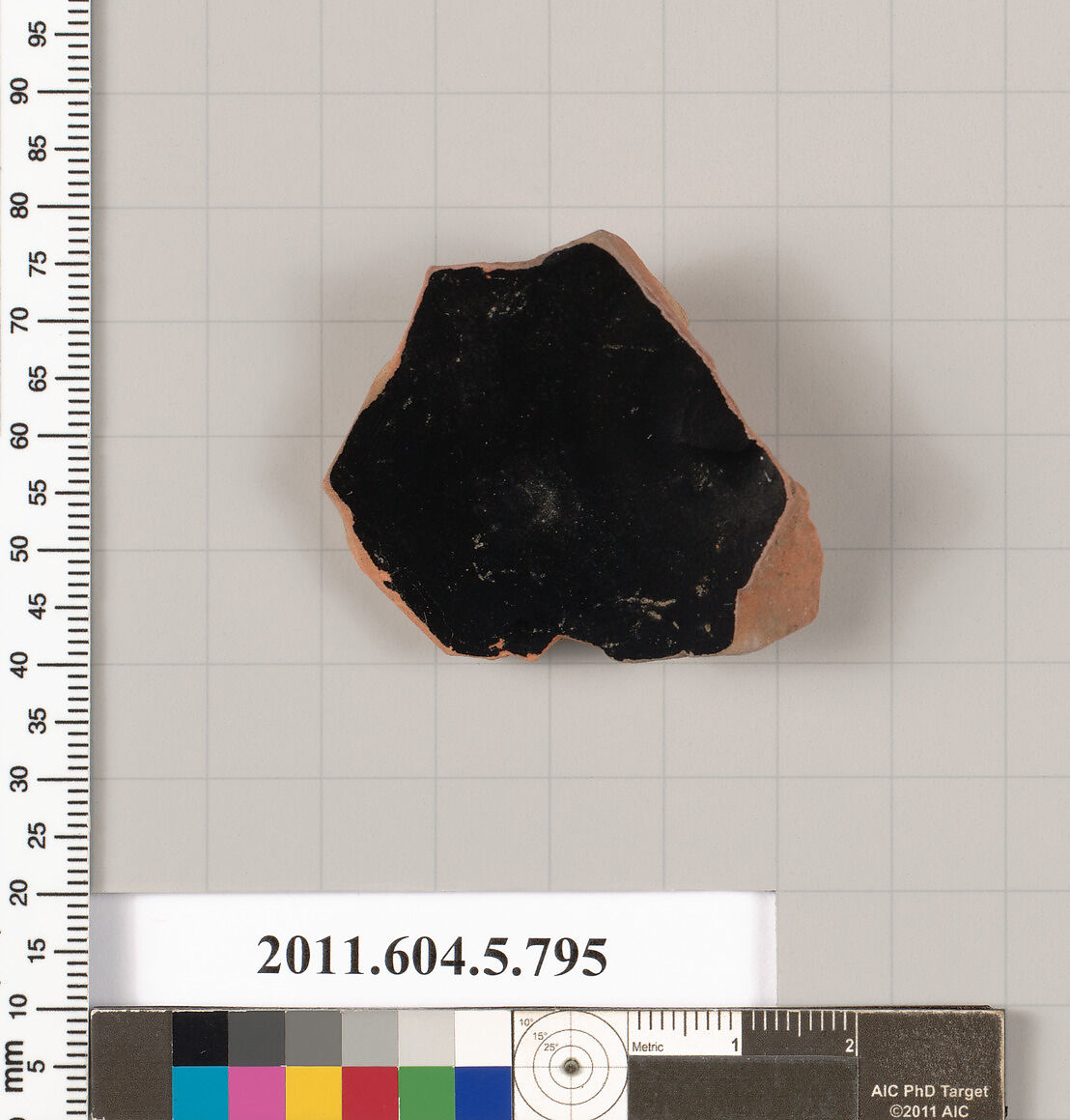 Terracotta fragment of a kylix (drinking cup), Terracotta, Greek, Attic