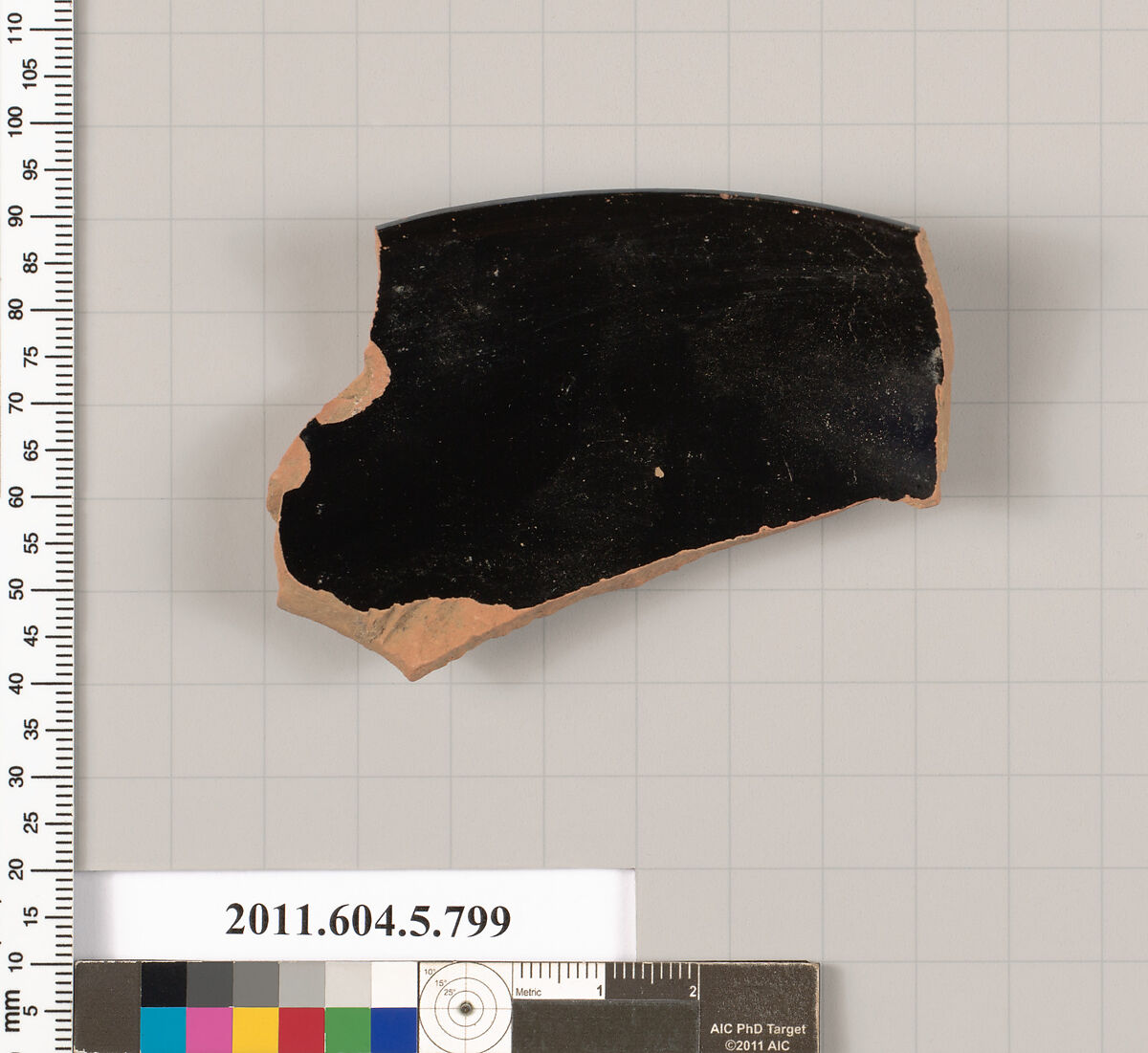 Terracotta rim fragment of a kylix (drinking cup), Terracotta, Greek, Attic