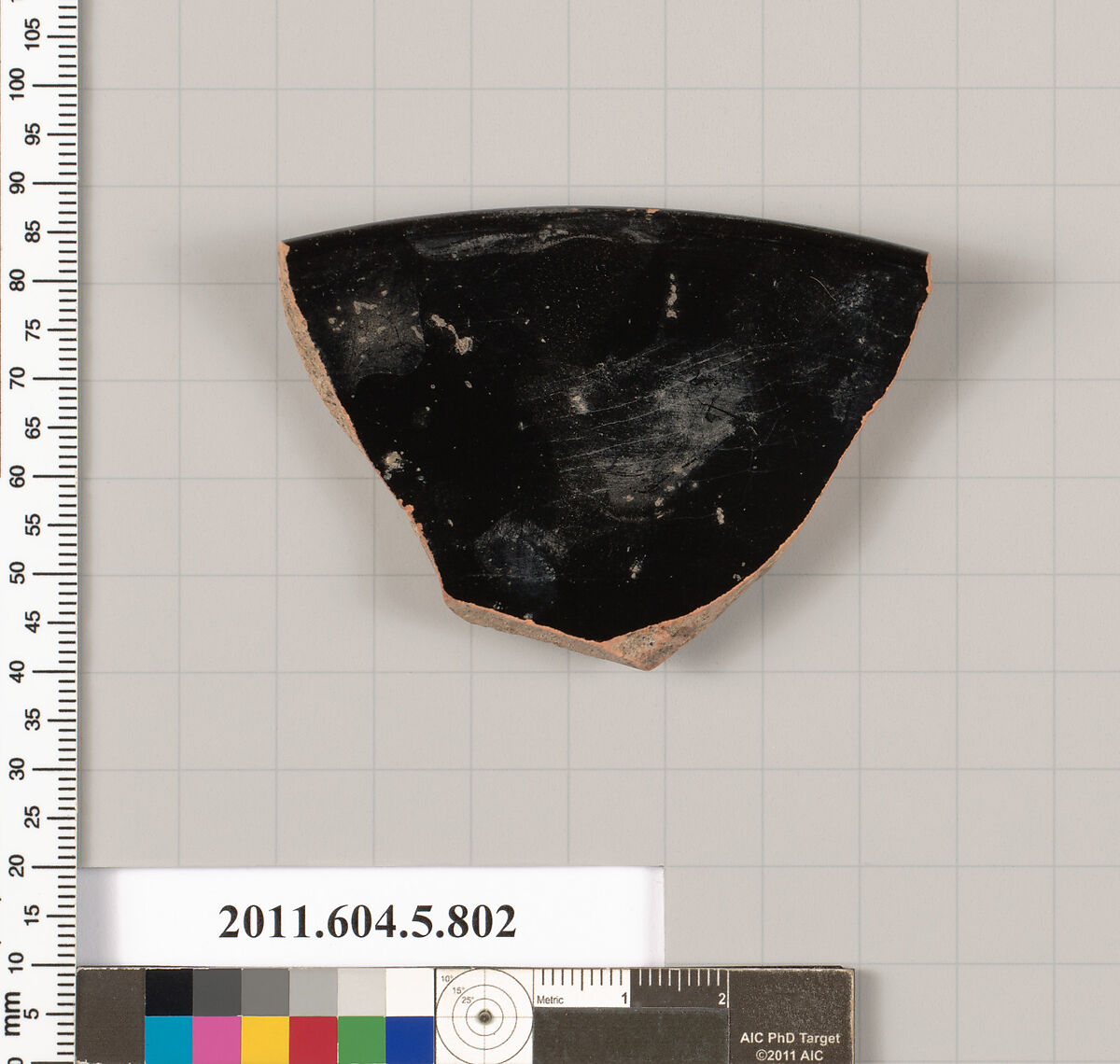 Terracotta rim fragment of a kylix (drinking cup), Terracotta, Greek, Attic