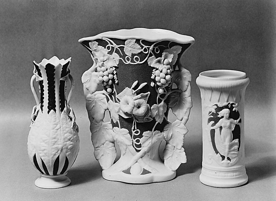 Spill Vase, Parian porcelain, American