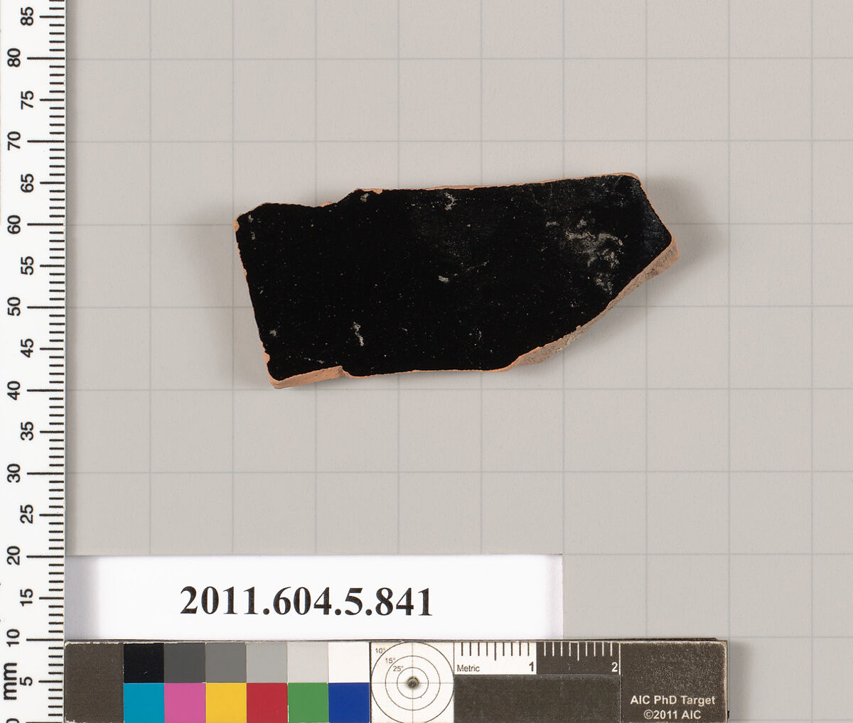 Terracotta fragment of a kylix (drinking cup), Terracotta, Greek, Attic