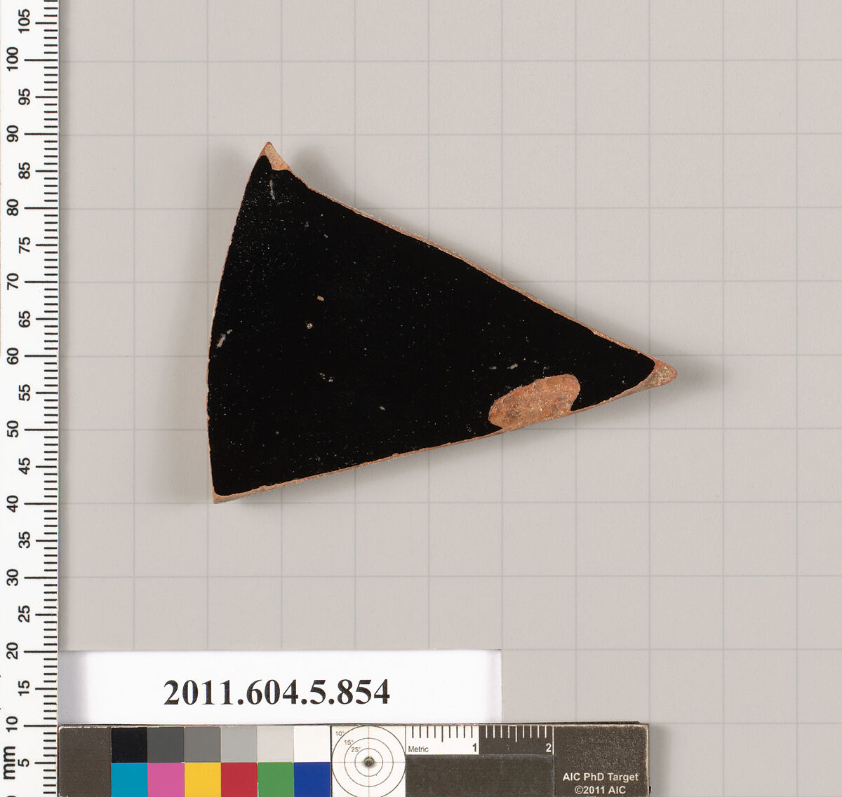 Terracotta fragment of a kylix (drinking cup), Terracotta, Greek, Attic