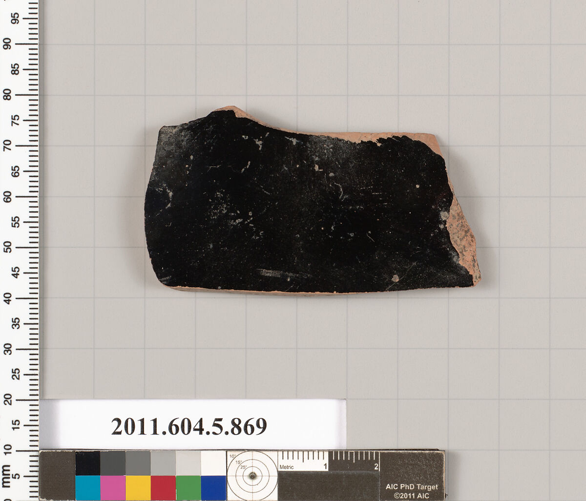 Terracotta fragment of a kylix (drinking cup), Terracotta, Greek, Attic