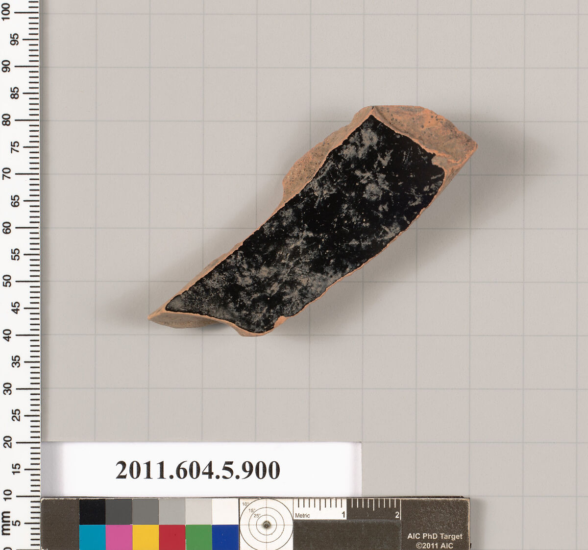 Terracotta fragment of a kylix (drinking cup), Terracotta, Greek, Attic
