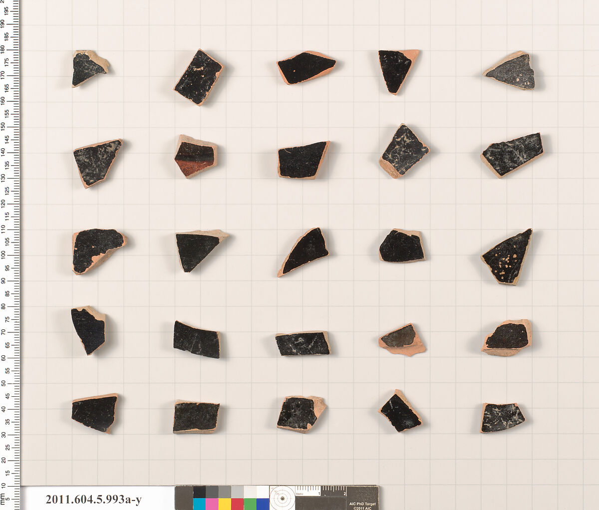 Terracotta fragments of kylikes (drinking cups), Terracotta, Greek, Attic