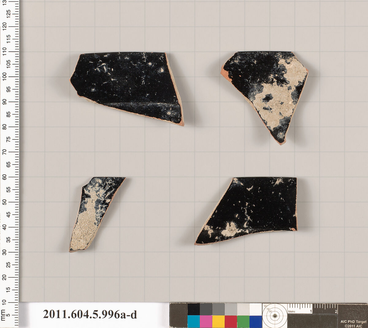 Terracotta rim fragments of a kylix (drinking cup)?, Terracotta, Greek, Attic