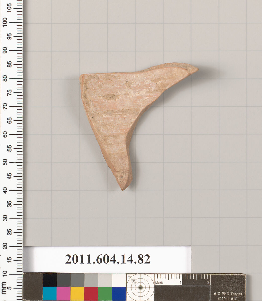Terracotta fragment of a closed shape, Terracotta