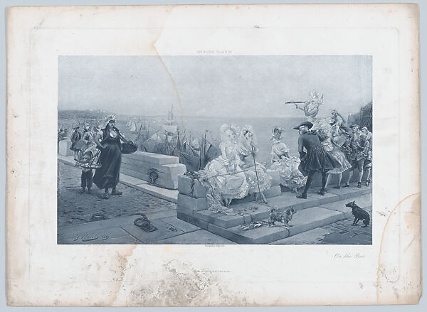 On the Pier, Georges Clairin (French, Paris 1843–1919 Belle-Île-en-Mer), Photogravure 