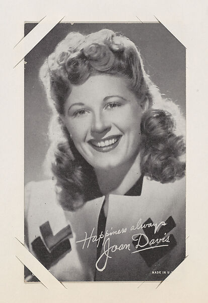 Joan Davis from TV and Radio Stars Exhibit Cards series (W409), Commercial photolithograph 