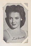 Linda Darnell from Movie Stars Exhibit Cards series (W401), Commercial photolithograph