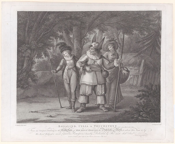 Rosalind, Celia & Touchstone (Shakespeare, As You Like It, Act 2, Scene 2)