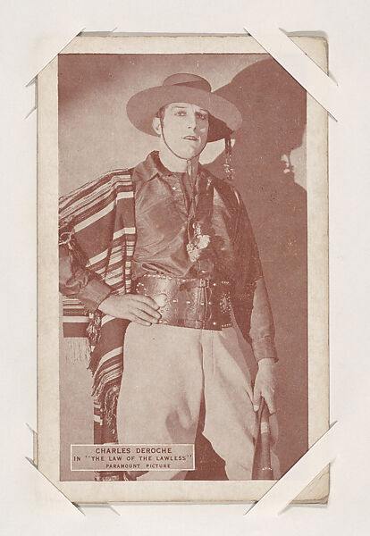 Charles DeRoche in "Law of the Lawless" from Scenes from Movies Exhibit Cards series (W404), Commercial color photolithograph 