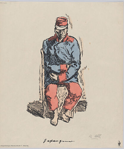 Prisoner (Gefangener), from 'Kriegsbilderbogen Münchner Künstler'