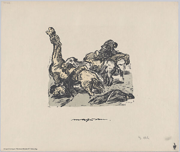 Mazury (Masuren), from 'Kriegsbilderbogen Münchner Künstler', René Beeh (German, Strasbourg, Germany 1886–1922 Strasbourg, France), Hand-colored lithograph 