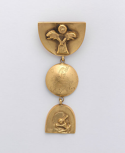 "Ciel, Purgatoire, Enfer", Line Vautrin (French, born Paris, 1913–1997 Paris), gold, bronze, French 