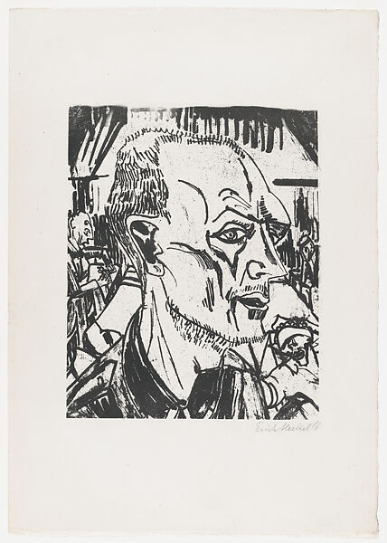 Insane Soldier, Erich Heckel (German, Döbeln 1883–1970 Radolfzell), Lithograph 