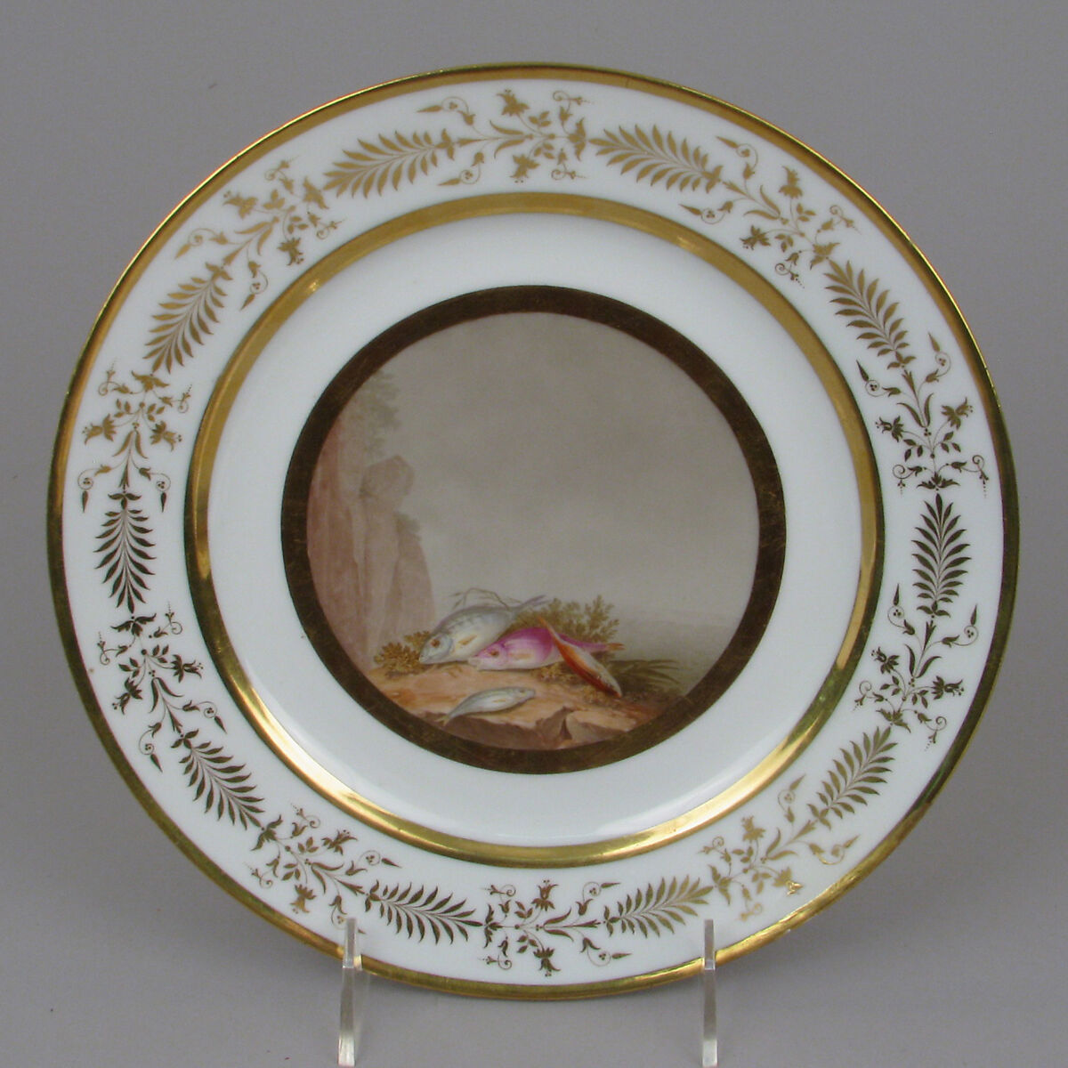 Plate with marine subject, Dihl et Guérhard (French, 1781–ca. 1824), Porcelain, French, Paris