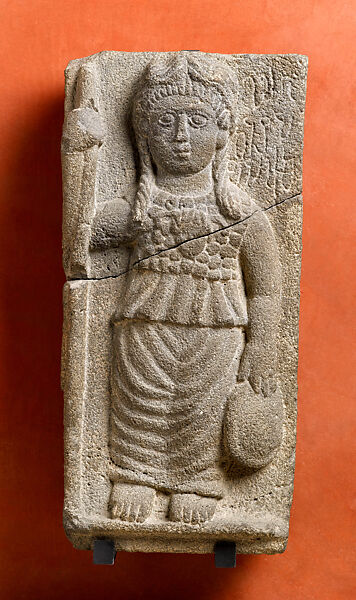 Stele of Allat with the attributes of Athena, Basalt 