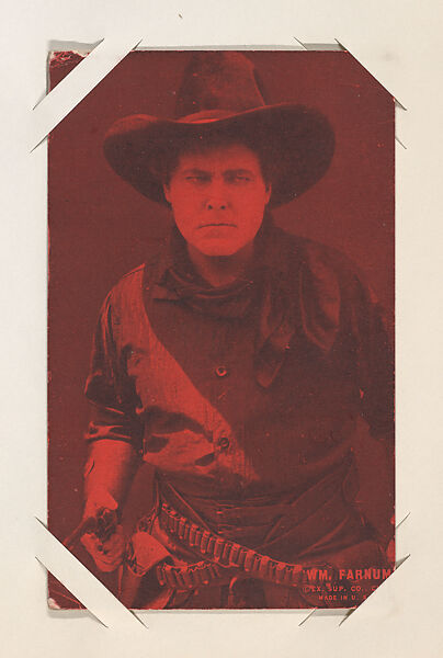 Wm. Farnum from Western Stars or Scenes Exhibit Cards series (W412), Exhibit Supply Company, Commercial color photolithograph 