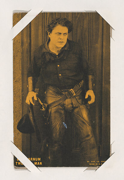 Bill Farnum Two-Gun Man from Western Stars or Scenes Exhibit Cards series (W412), Exhibit Supply Company, Commercial color photolithograph 