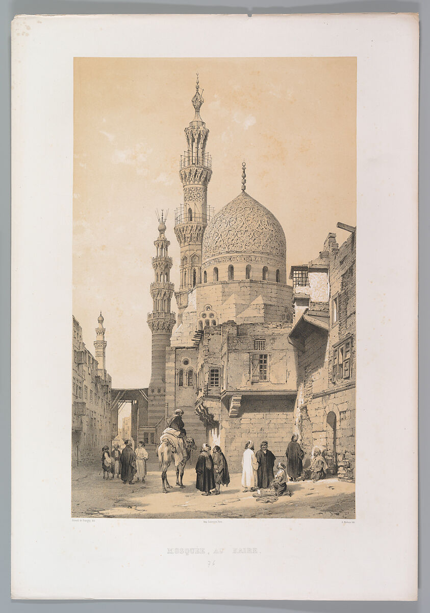 Mosquée, au Kaire, Joseph-Philibert Girault de Prangey (French, 1804–1892), Lithograph 