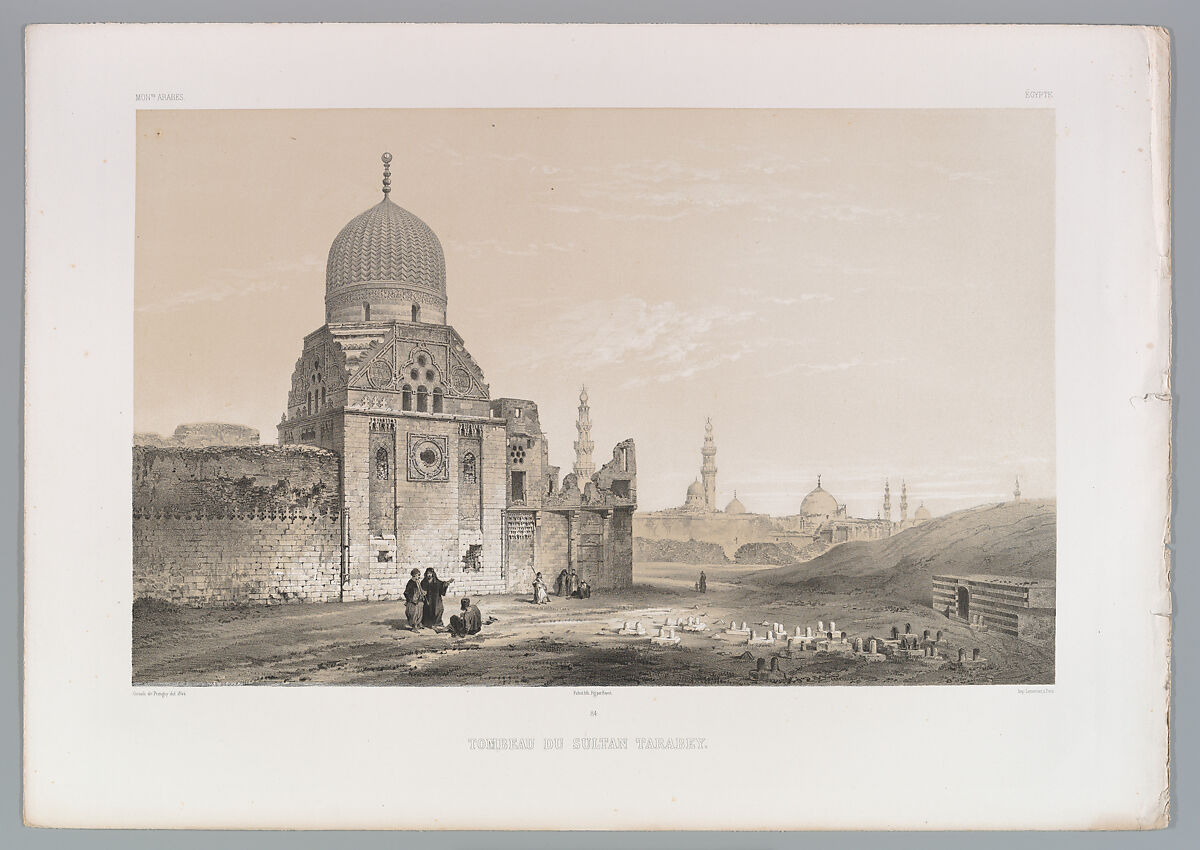 84. Tombeau du Sultan Tarabey, Joseph-Philibert Girault de Prangey (French, 1804–1892), Lithograph 