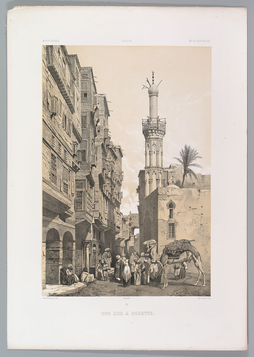 88. Une rue, à Rosette, Joseph-Philibert Girault de Prangey (French, 1804–1892), Lithograph 
