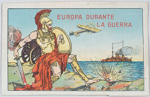 Title card, from "Europe During the War", Anonymous, 20th century, Commercial color lithograph 