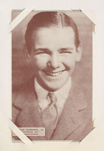 Douglas Fairbanks, Jr. in "Stepping Out" from Scenes from Movies Exhibit Cards series (W404), Commercial color photolithograph 